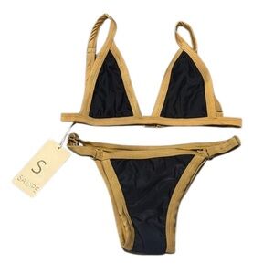 Sauipe Black and Tan Bella Bikini Set